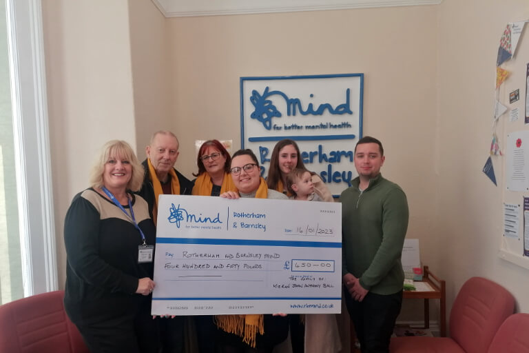 Cheque given to RB Mind