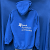 Blue Hoodie White Vinyl Back